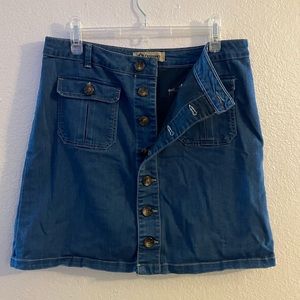 Denim Button Skirt